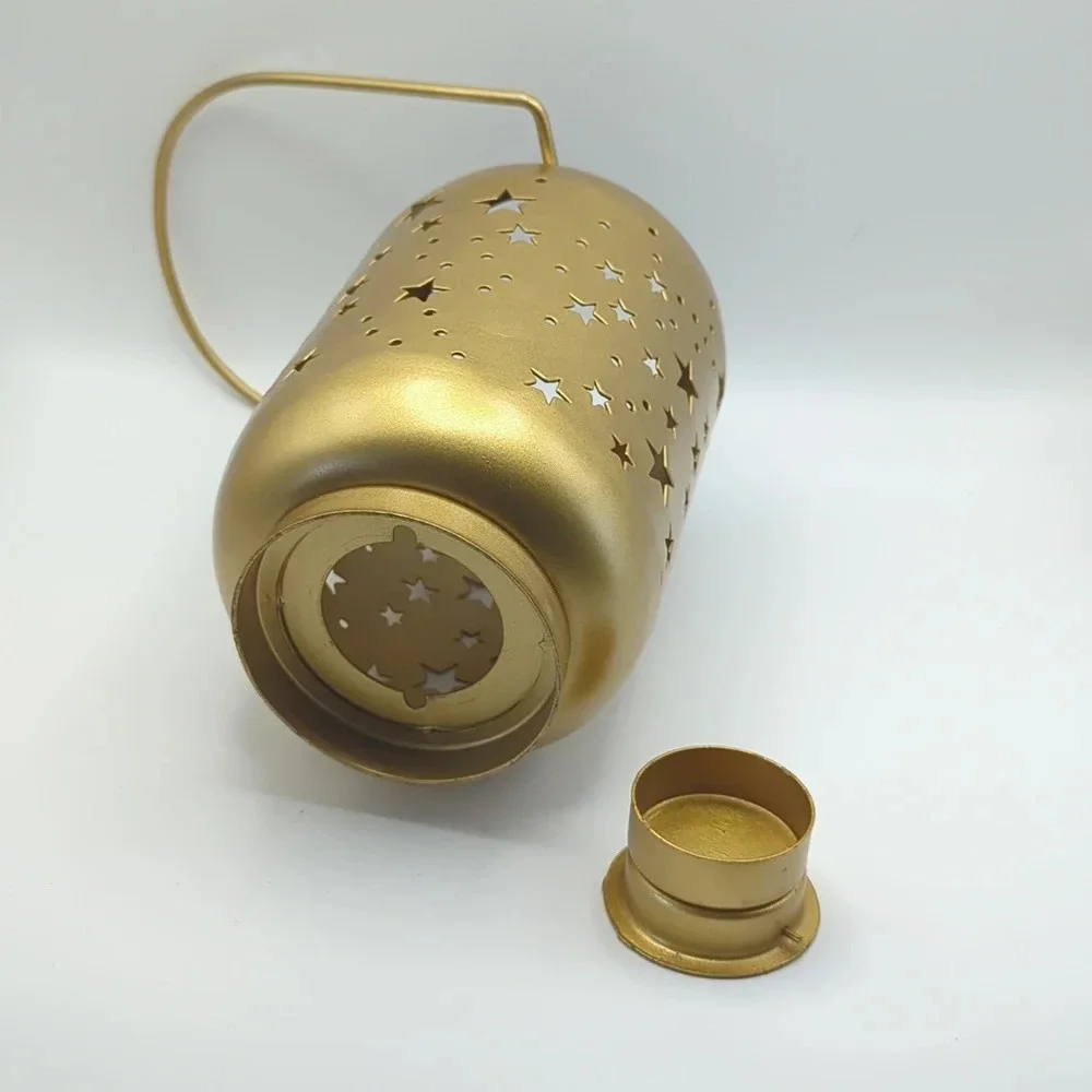 Milky Way Lantern Gold Plated Steel Candle Holder - Picture 3 of 4